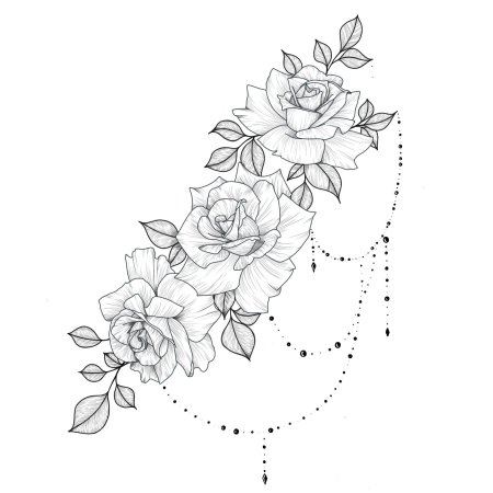 Тату на бедре женские эскизы