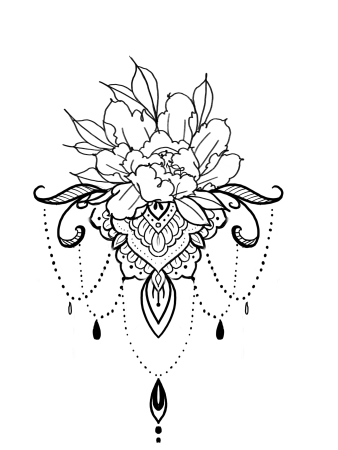 Эскизы тату цветы
