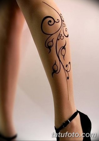 Тату на ноге женские