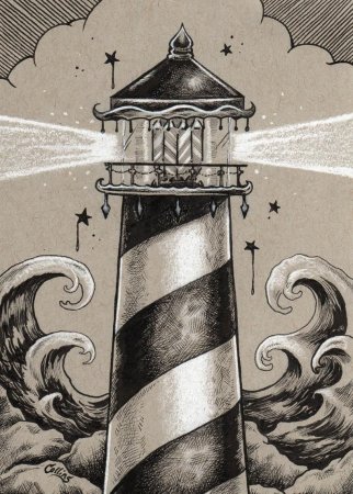 Маяк Графика эскиз