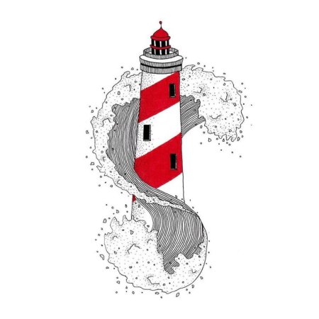 Маяк рисунок