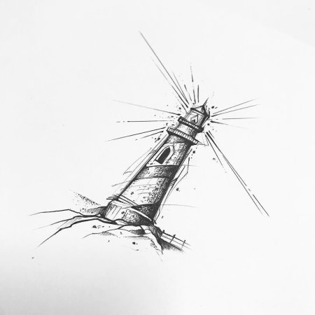 Татуировка Маяк эскиз