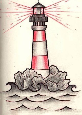 Маяк Олд скул эскиз