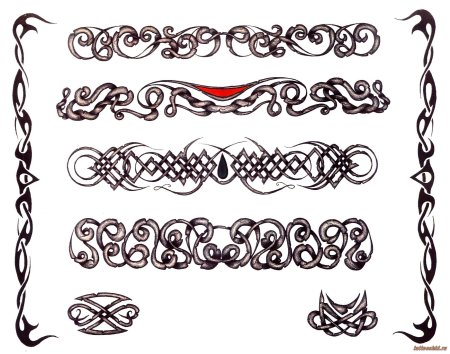 Тату Кельтские узоры эскизы браслеты