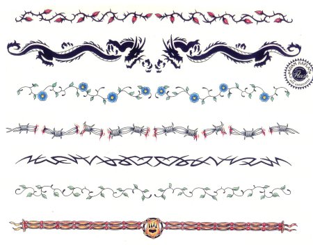 Тату браслет на руке эскиз