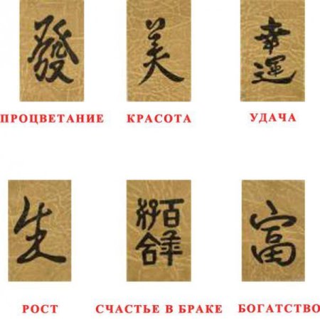 Иероглифы богатство удача счастье