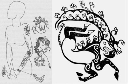 Принцесса Укока Алтай тату