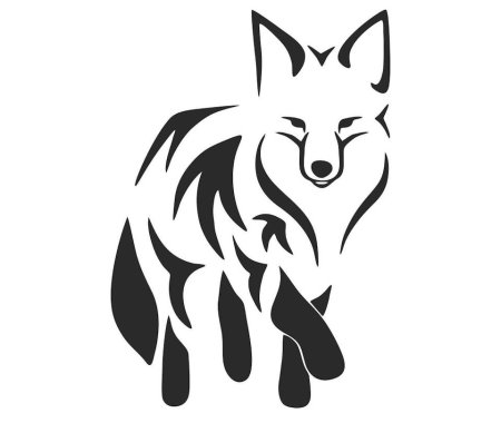 Гравировка лиса