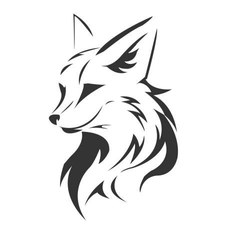 Лиса черно белая