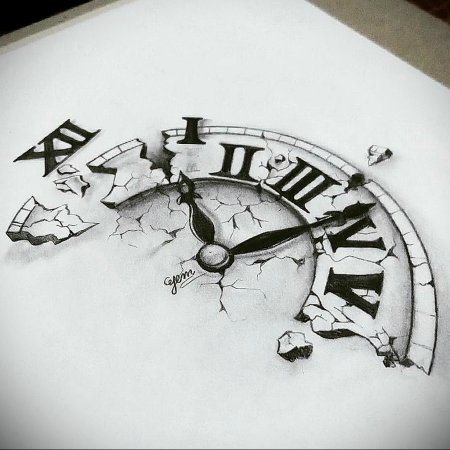 Эскизы часов для тату