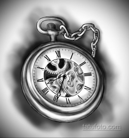 Карманные часы эскиз