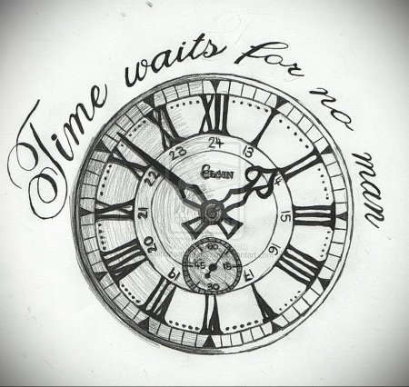 Часы циферблат тату