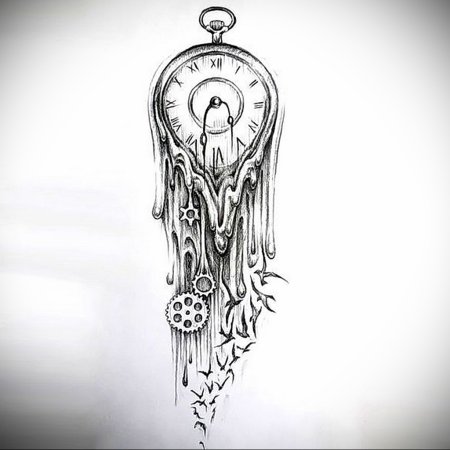 Часы на цепочке эскиз