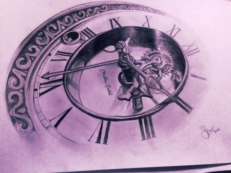 Часы тату эскиз