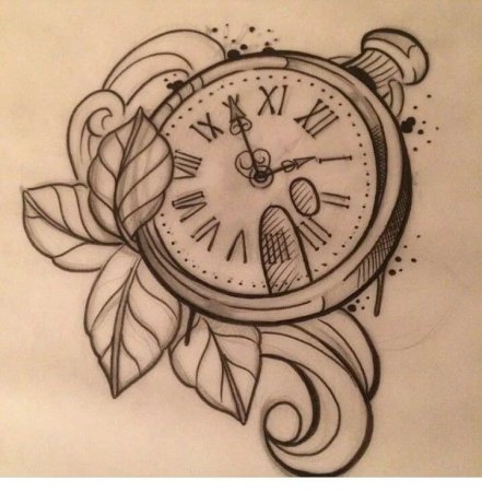 Эскизы часов для тату