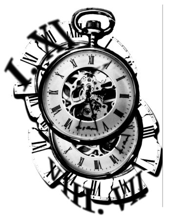 Часы с механизмом эскиз