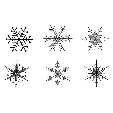 Эскизы снежинок
