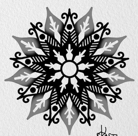 Новогодние снежинки эскиз