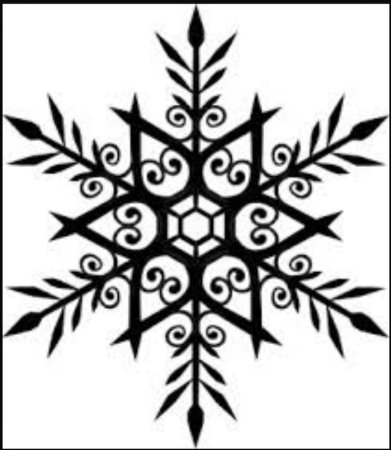 Эскизы снежинок