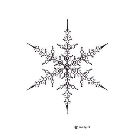 Эскизы снежинок