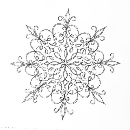 Мандала Снежинка