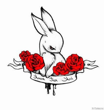 Зайчик тату эскиз