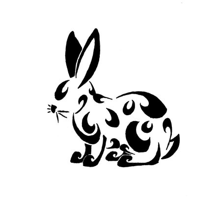 Вытынанка кролик