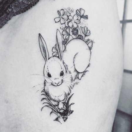Тату заяц эскиз