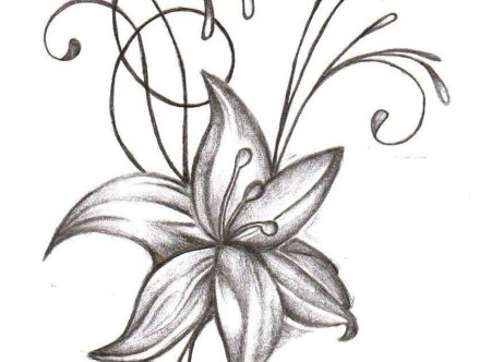 Тату лилии эскизы