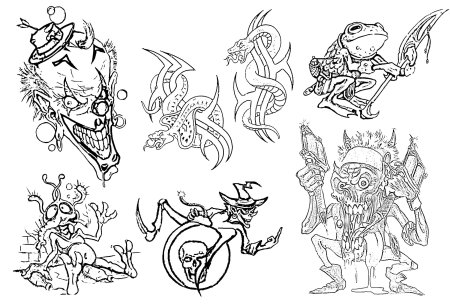 Смешные тату эскизы