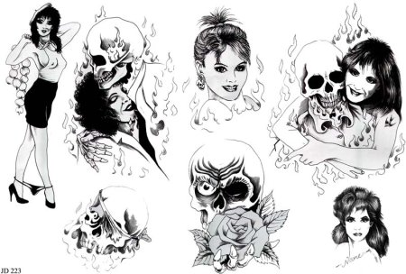 Прикольные эскизы тату для девушек