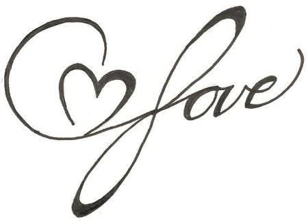 Эскиз тату Love