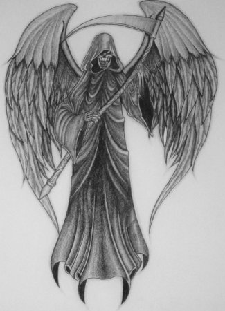 Ангел смерти Азраил тату