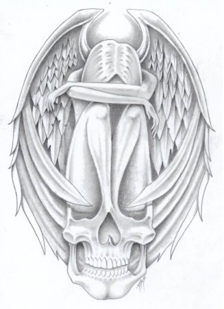 Азраэль Архангел тату