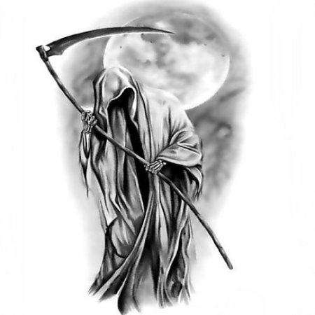 Танатос Бог смерти тату