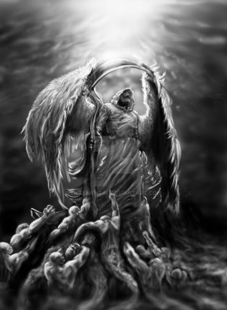 Тату череп с крыльями