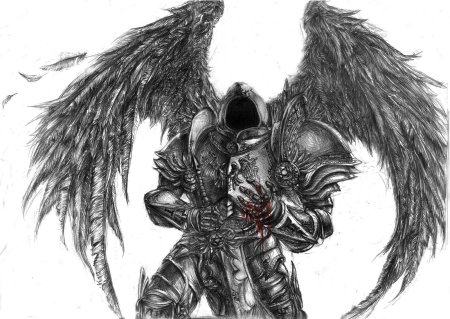Ангел смерти тату эскиз