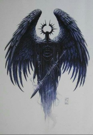 Ангел смерти Азраил тату эскиз