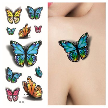 Временное тату бабочка