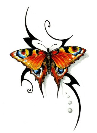 Тату бабочка