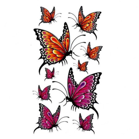 Тату бабочки эскизы цветные