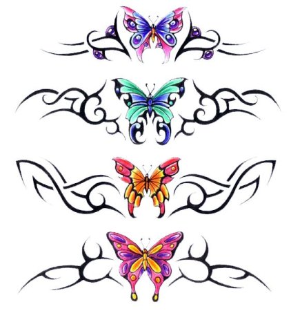 Тату бабочка легкая