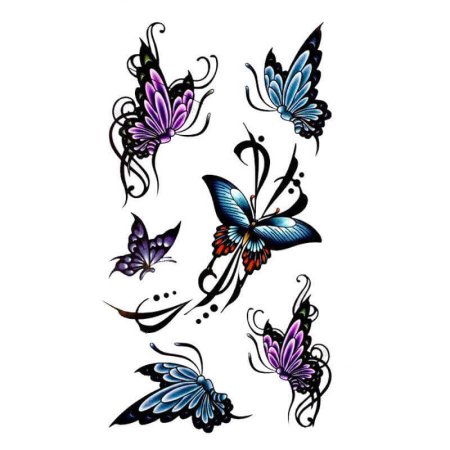 Тату бабочки эскизы цветные