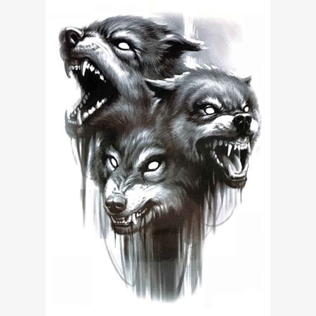 Оскал волка эскиз