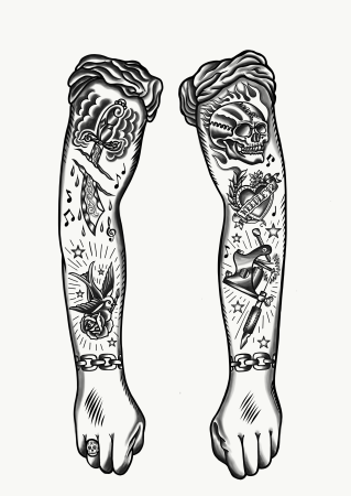 Эскиз рукав мужской