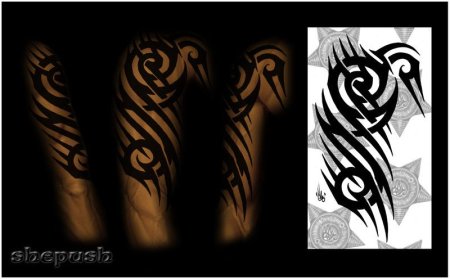 Трайбл рукав эскизы