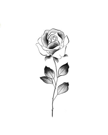 Рисунки тату роза на руке (50 фото)