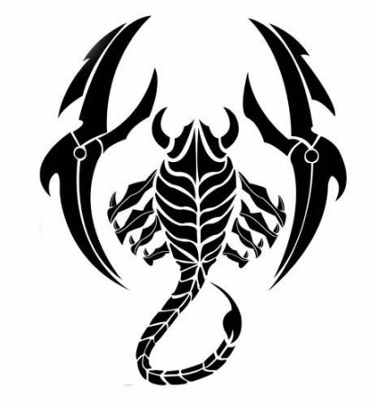 Тату Скорпион легкие