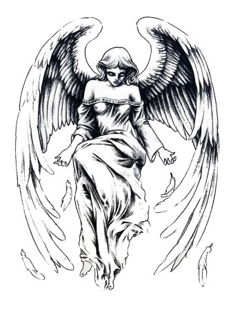 Тату Angel XRANITEL eskizi