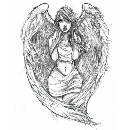 Эскизы рисунки ангелов